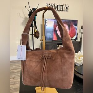 Lucky Brand Brown Suede Shoulder Bag